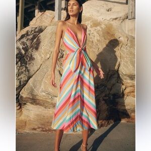 Rebecca Vallence Lolita Tie Midi Dress NWT SZ 12